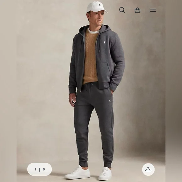 Polo Ralph Lauren Men's Grey Solid Double Knit Performance Jogger Pants L - Picture 10 of 10